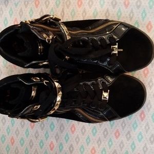 Michael kors glamorous sneakers black/gold